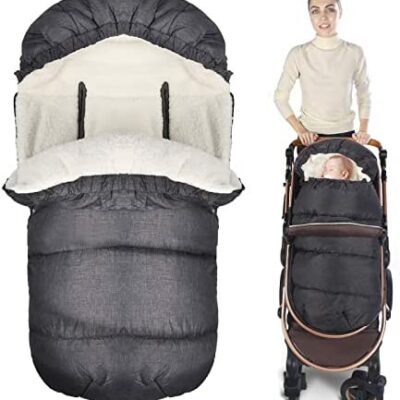 Couvre-pied universel pour poussette de bébé, couvre-pied de bébé d'hiver, sac de couchage amovible en molleton antidérapant imperméable pour siège d'auto pour poussette