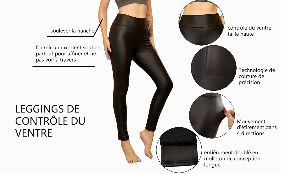 Leggings en cuir pour femmes