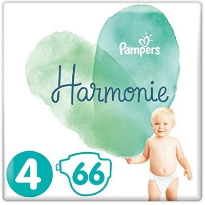 Pampers Couches Harmony Taille 4 9 - 14 kg, Lot de 66