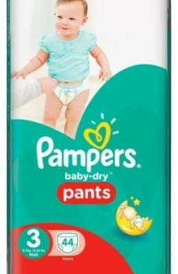 Pampers Baby Dry Pants Taille 3, 6-11 kg, 44 Couches