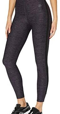 Marque Amazon - AURIQUE Legging de Sport 7/8 à Bandes Latérales Femme