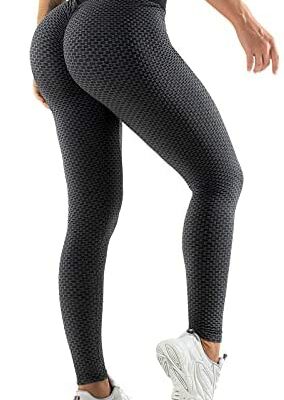 Oielai TIK Tok Legging pour Femme, Sport Push Up Anti-Cellulite Slim Fit Hip Lift Leggings Pantalon de Yoga Taille Haute pour Femme