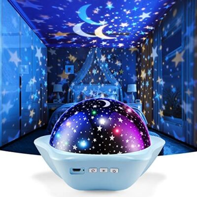 Veilleuse pour enfants, veilleuse pour bébé, 6 pièces veilleuse à projection étoilée, veilleuse étoilée à projection de 12 couleurs, veilleuse projecteur pour enfants, décoration Kawaii, cadeau bébé fille garçon