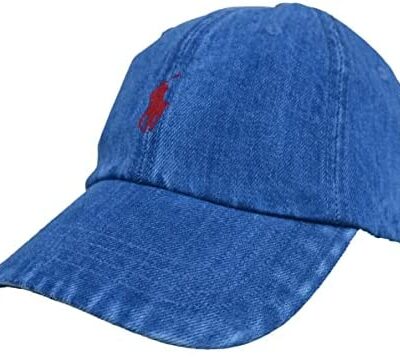 Ralph Lauren Classique Chapeau Denim Bleu Taille Unique