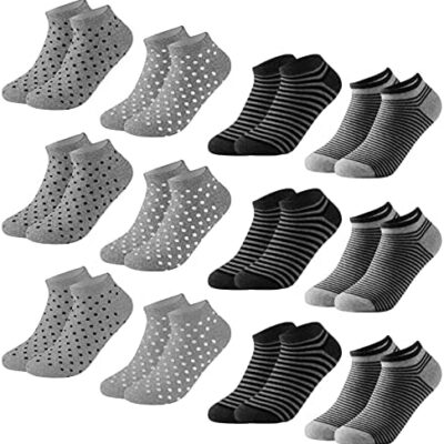 MOCOCITO 6/12 PAIRES Chaussettes Basses Tube Homme et Femme | Chaussettes de Sport | Chaussettes