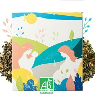 ORIGEENS Coffret Tisane Bio pour Maman | Idées Cadeaux Femme Enceinte et Anniversaire | Tisane Grossesse/Post-partum + Tisane Allaitement + Bubble Tea