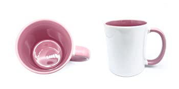 Tasse à l'intérieur de la poignée colorée colorée comme cadeau d'anniversaire ou cadeau de Noël pour maman papa grand-mère grand-père