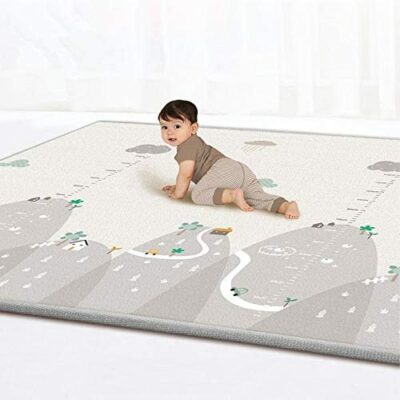 Tapis de jeu pliable en mousse épaisse CHTH, double face, imperméable, doux, portable, XPE, sans BPA, non toxique, adapté aux enfants et aux bébés, grand