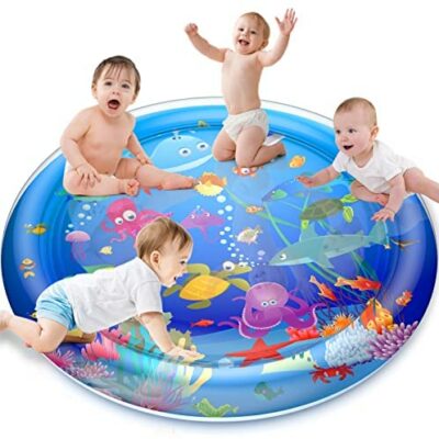 Coussin d'eau gonflable pour bébé 100 x 100 cm, tapis de jeu en PVC imperméable GOLDGE, centre d'activités amusant surdimensionné doux et confortable, eau pour bébé