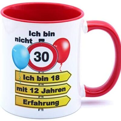 Je n'ai pas 30 ans J'ai 18 ans avec 12 ans d'expérience tasse mug tasse à café tasse à café cadeau pour anniversaire cadeau d'anniversaire pour femme homme homme femme anniversaire décoration décoration maman papa copain