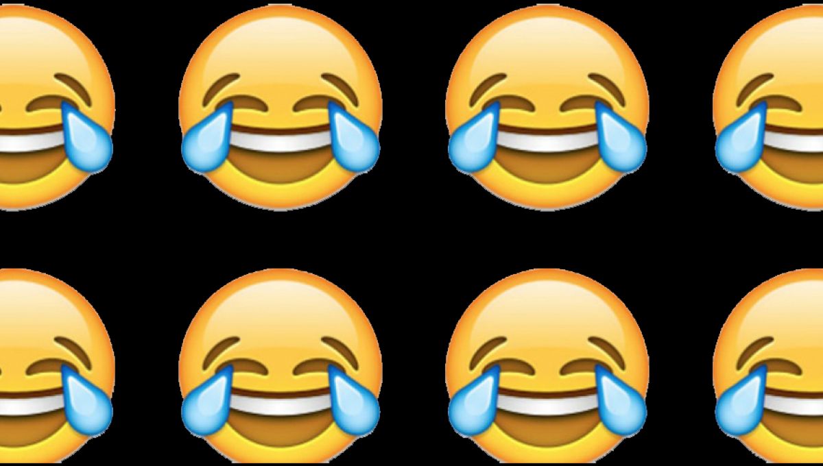 L'emoji souriant et pleurant est celui que nous utilisons le plus