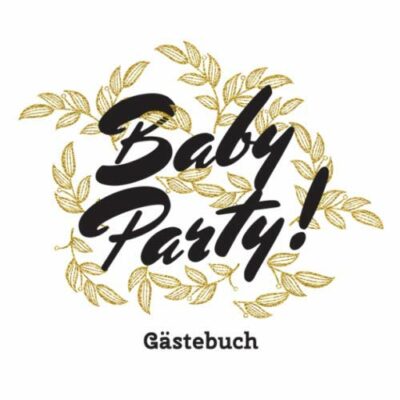 Livre d'or de fête de bébé : cadeau de naissance |  Décoration baby shower dorée pour garçon ou fille |  Livre coloré avec des questions pour les invités et un espace pour les souhaits, les dessins et les photos