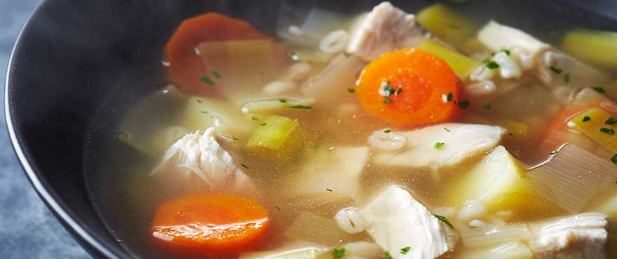 Soupe au poulet contre le rhume