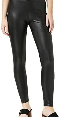 Urban Classics Legging Femme, Simili Cuir, Legging Taille Haute, Pantalon de Sport Femme avec Ceinture Large, Disponible en 2 Couleurs, Tailles XS - 5XL