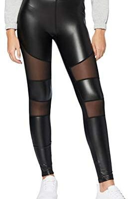 Urban Classics Legging en similicuir Tech Mesh pour femme