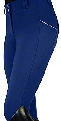 WOYAOFEI Jodhpurs pour femmes, taille haute, leggings d'équitation durables, dames, filles et enfants, siège complet, poches pour téléphone portable, taille haute, passants de ceinture, jodhpurs confortables