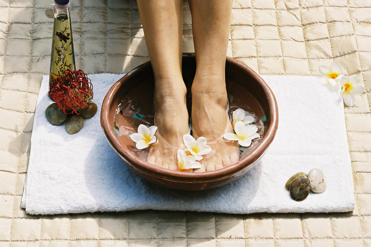 bain de pieds comme remède