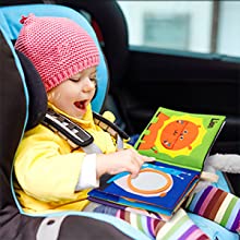 livre en tissu bébé beiens, livre d'activités bébé noir et blanc,