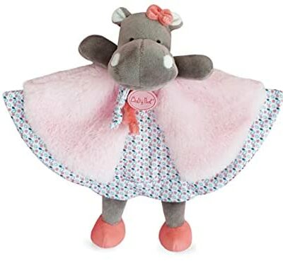 Baby Nat' - Jouet Mignon Hippopotame - Cadeau de Naissance Fille - Rose - Zoé - BN0556