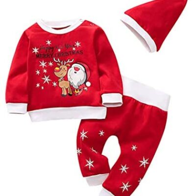 DAY8 Bébé Garçon Vêtements D'hiver Pas Cher Santa Fille Vêtements Nouveau-Né Cadeau Bébé Fille Pyjama Automne Costume Bébé Fille Top Chemise + Pantalon + Chapeau