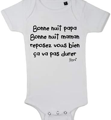 Menfin Body Bébé Idées Cadeaux Naissance Enfants Filles Garçons Humour :: Bonne Nuit Papa Bonne Nuit Maman Repos Ok ça ne durera pas