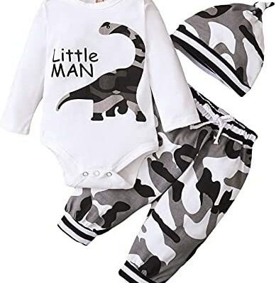 U-Sinmule Gentleman Costume Bébé Garçon Lettre Imprimer Combinaison + Pantalon + Chapeau Ensemble Bébé Mariage Baptême 0-18 Mois