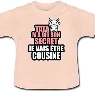 Spreadshirt® Ma tante Je deviens cousine Annonce de grossesse Idées cadeaux tante T-shirt bio Bébé