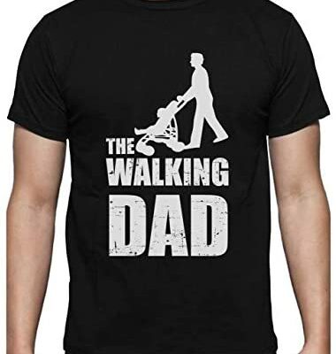 Cadeau de fête des pères T-shirt papa de naissance T-shirt homme papa qui marche