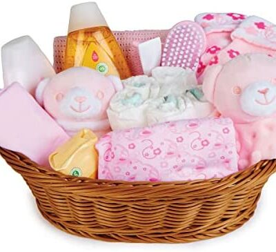 Baby Box Shop – Coffret Naissance Bébé Fille avec Vêtements Bébé, Accessoires Bébé, Couverture Bébé, Couette Licorne Rose et Hochet