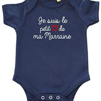 Body bébé DSTNY Je suis le petit coeur de ma marraine