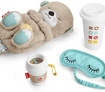 Coffret Duo Apaisant Fisher-Price, Cadeau de Naissance composé de 4 éléments dont My Otter Cuddles Good Night, Dès la Naissance, GXW48