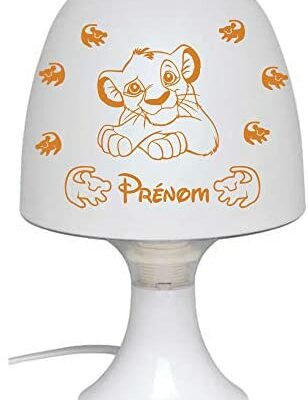 Lampe de Chevet Veilleuse Enfants Bébé Nom Personnalisé Décoration Chambre Bureau Cadeau Original Naissance Baptême Anniversaire Noël Baby Shower Motif Divers Couleurs (MOTIF A)