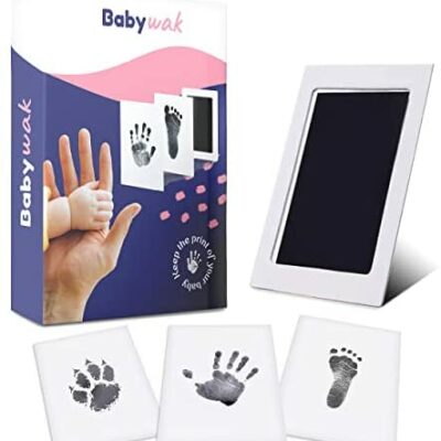 Empreintes de Bébé - Kit Empreintes de Bébé & Empreintes de Main - Encre - Technologie Sans Contact - Empreintes de Chien & Chat - Cadeau de Naissance - Babywak