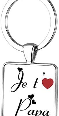 WAY2BB - I Love You Dad Square Keychain Idées cadeaux pour papa