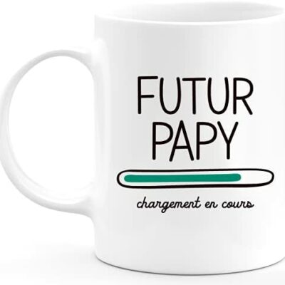 Mug Annonce Grossesse Futur Papy 2022 - Mug Original pour Faire-Part de Naissance Bébé Fille ou Garçon Grand-Père