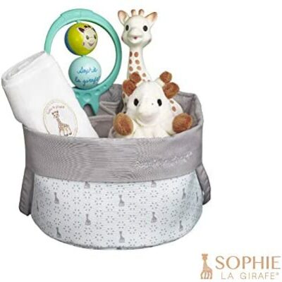 Panier d'accouchement gris Sophie la Girafe