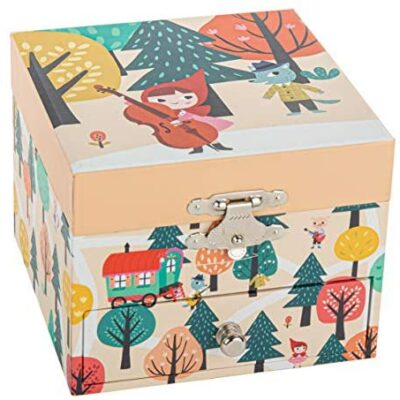 TROUSSELIER - Le Petit Chaperon Rouge - Coffre au trésor et bijoux musicaux - Cadeau idéal pour les enfants - Berceuse de Schubert - Multicolore