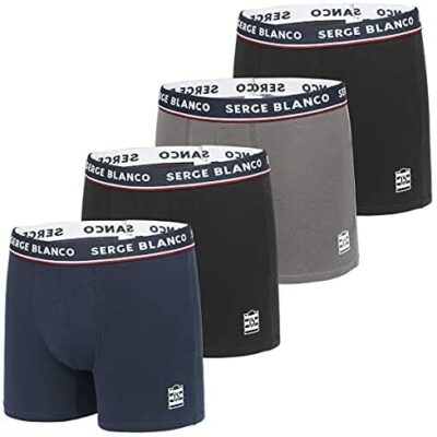 Serge Blanco Boxer SER/1BCX4 - Lot de 4 - Sous-vêtements - Homme