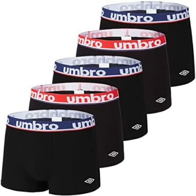 UMBRO Lot de 5 boxers en coton pour homme