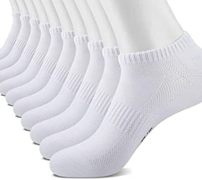 FALARY Chaussettes Sport Homme Femme 10 Paires Chaussettes Basses Coton Soquette