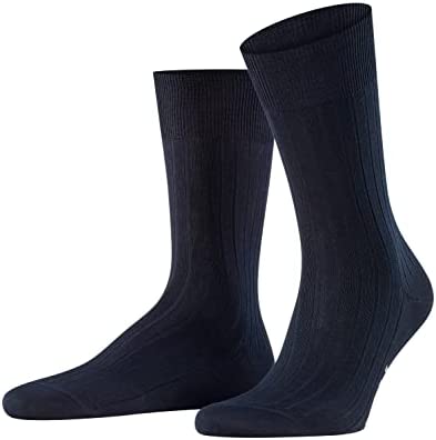 FALKE Milano Chaussettes fil d'Ecosse pour homme Noir Gris Plus de couleurs Renfort côtelé Mince Aucun motif Convient à tous les vêtements Idéal pour le travail 1 paire