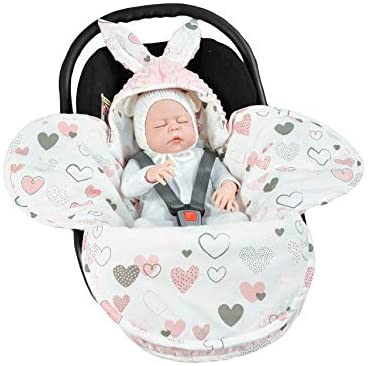 Couverture bébé universelle EliMeli - Pour porte-bébés, sièges auto, poussettes, berceaux - Très haute qualité - Minky