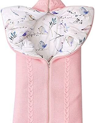 Happy Cherry nouveau-né Nid d'ange bébé sac de couchage Swaddle chaud hiver couverture enveloppe fermeture éclair fille garçon voiture poussette rose pur