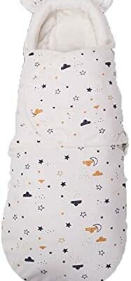 Sac à emmailloter pour bébé, Gigoteuse bébé 100% coton biologique, Poussette pour pied chaud, Couverture à emmailloter pour protection du cou, 0-6 mois (Couleur: 08)