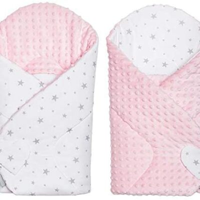 Sevira Kids - Sac à langer - Gigoteuse nouveau-né réversible Minky - Stella Rose