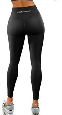 Sesto Senso Legging de sport taille haute pour femme Fitness Yoga Pilates Gym Push Ups