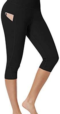 UMIPUBO Legging de Sport pour Femme, Short 3/4 Anti-Cellulite Push Up Pantalon de Yoga Opaque d'été, Pantalon de Gym avec Poches