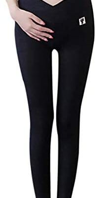 Chaconak Leggings de Maternité Chaud Automne Hiver Sportswear Collants de Maternité Leggings Opaques Bootcut pour Maternité Crayon Pantalon Taille Élastique Femmes Enceintes