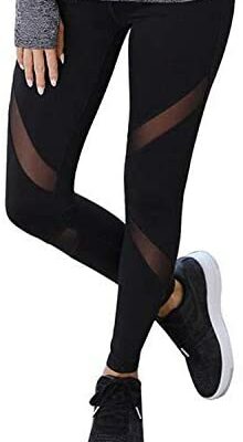 GoVIA Leggings pour femmes pantalons de course pantalons de sport respirants pantalons de Yoga Fitness taille haute longues rayures 4106