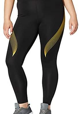 Marque Amazon - AURIQUE Legging de Sport Imprimé Femme